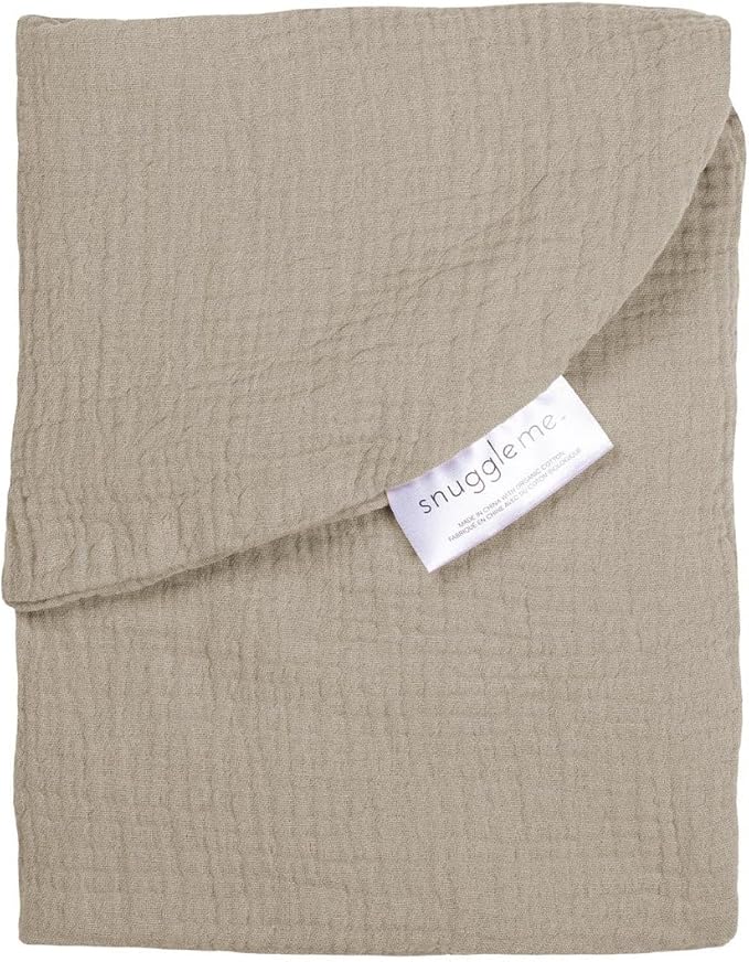 snuggle me Baby Lounger Muslin Curve Cover - Organic Cotton Fabric - Birch