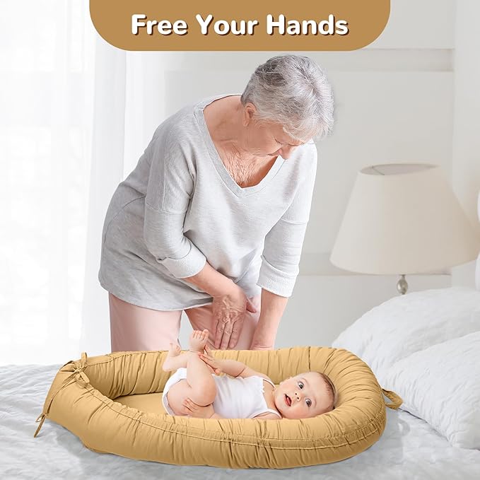 Baby Lounger, Infant Lounger for Newborn,Portable Baby Nest Cover Breathable & Soft, Newborn Essentials