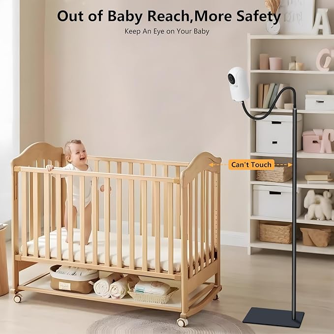 Baby Monitor Floor Stand Mount Compatible with Vtech VM819, Advanced HQ Max, New VM901, RM7764HD, RM5467HD Baby Monitor, Baby Camera Stand Holder with Height Adjustable, Out of Baby Reach, More Safety