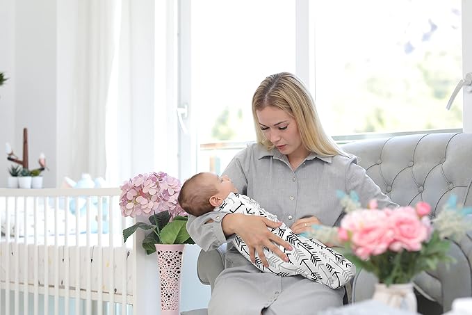 BaeBae Goods Swaddle Blanket, Adjustable Infant Baby Swaddling Wrap set of 4, Baby Swaddling Wrap Blankets for Boys and Girls made in very soft cotton