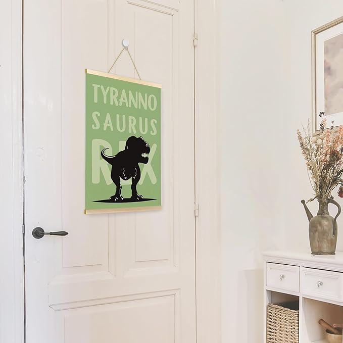 CGBHW Dinosaur Species Poster Hanger Frame 12x16, Sage Green Dino Tyrannosaurus Rex Posters Wall Art Hanging Decor for Boys Room Toddler Bedroom Playroom Nursery Classroom, Educational Wall Art