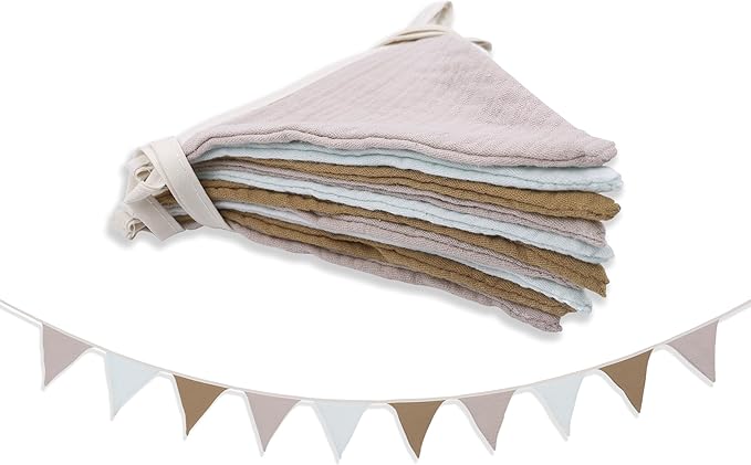 Pennant Banner Flags,Infant and toddler room decoration pennant,for Nursery Decor Baby Birthday Boho Wedding Shower Party Event (Colorful triangular flag banner91)