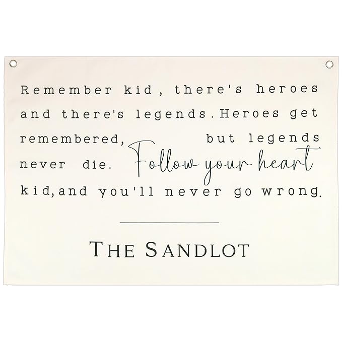 Boho Rectangular Banner Flag Wall Sign Decor Gift for Baby Boy Girl Kids,Nursery Baby Room Above Crib Bedroom Living Room Wall Decor-Remember Kid There's Heroes-Baby,Shower Birthday Christmas Gift