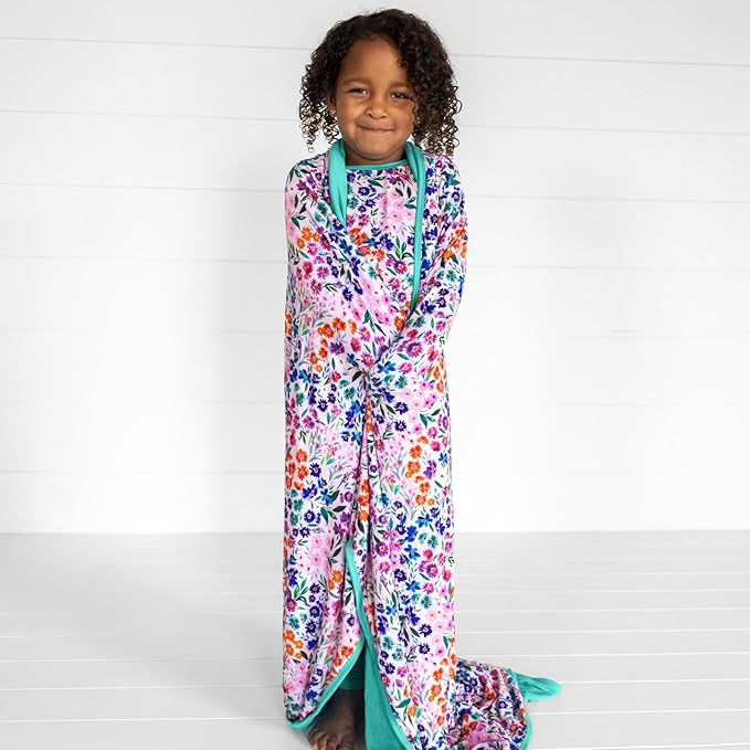 Little Sleepies Cloud Blanket, Soft Viscose from Bamboo Toddler & Baby Blanket for Boys & Girls, Lightweight, Perfect for Hot Sleepers, 50" x 50", Large (Sweet Pea)