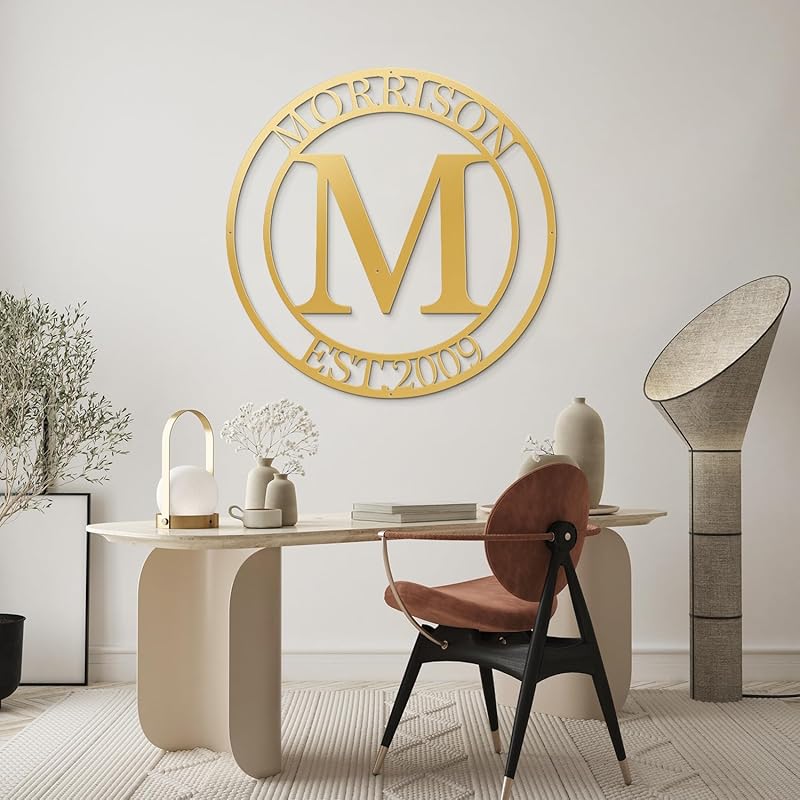 Custom Metal Signs Metal Name Sign Metal Wall Art Split Letter Monogram Wall Decor Metal Wall Art Last Name Sign Family Name Sign Personalized Wedding Gift Fire Pit Sign Outdoor Decor Cabin Sign