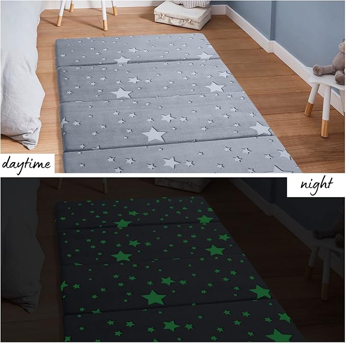 MeMoreCool Kids Floor Mattress, Play Mat Muscle Mat Large 6x4 FT, Thicken Foam Futon Mattress for Playroom, Foldable Sleeping Crawling Pad for Children’s Play Area