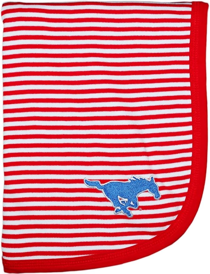 Creative Knitwear Southern Methodist University Mustangs Striped Baby and Toddler Blanket