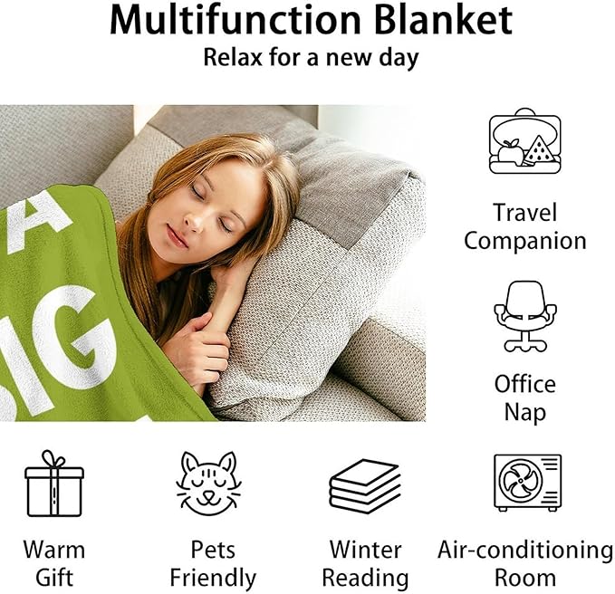 Pickle Throw Blanket for Women Men - 60x80 Inches Twin Size - Soft Fluffy Cozy Blankets Gift - Green Funny Blanket Throws for Bed, Sofa, Winter