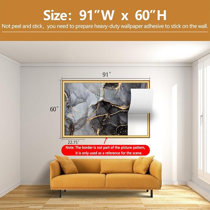 Dark Marble Wallpaper Natural Abstract Texture Wall Mural for Living Room Bedroom（Not Peel and Stick）