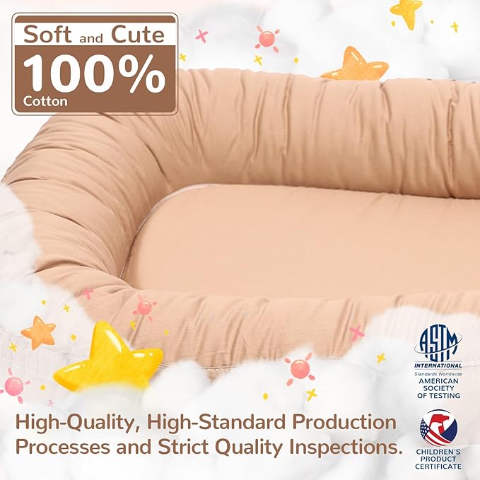 Baby Lounger, Infant Lounger for Newborn,Portable Baby Nest Cover Breathable & Soft, Newborn Essentials