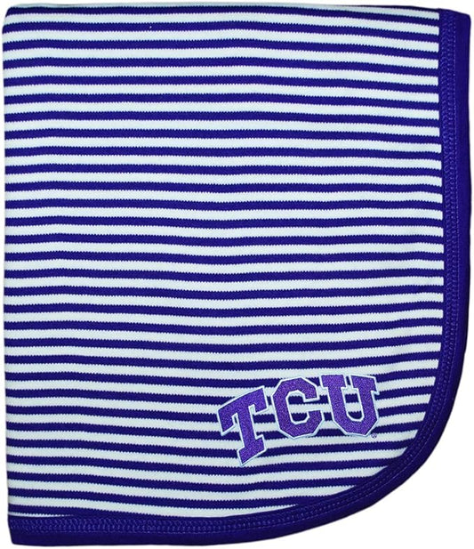 Creative Knitwear Texas Christian University TCU Striped Baby and Toddler Blanket