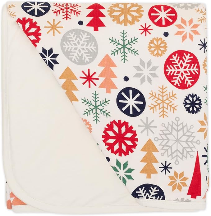 Little Sleepies Christmas Blanket, Soft Viscose from Bamboo Christmas Throw Blanket for Baby Boys & Girls, Lightweight, 50" x 50", Large (Modern & Merry)