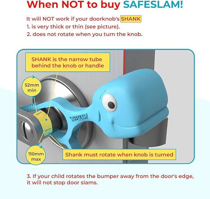 Baby Proofing Door Stopper, Door Pinch Guards Protect Child Fingers & PET Tails. Baby Safety Finger Protectors Prevent Pinch Injuries – Kids and Adults Love Whale Pinch Guard. (Pack of 3)