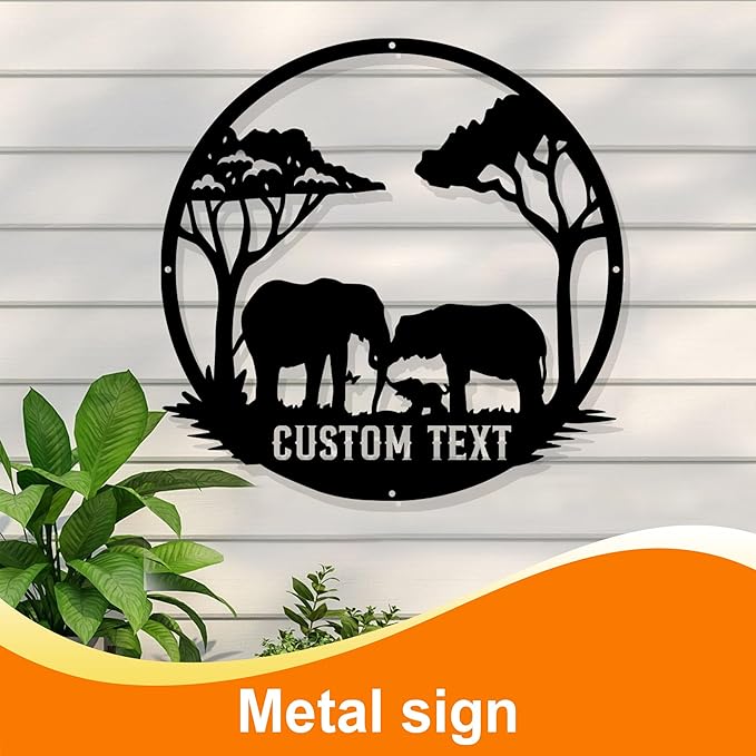 Custom Metal Sign, Personalized Last/Family Name Sign, Custom Signs Outdoor Metal, Cabin/Porch Decor, Black Wall Art for Living Room/Bedroom, Personalized Birthday/Housewarming Gift for Couples