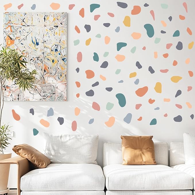 AOWDIAO 720 Pcs Irregular Polka Dots Stickers Peel and Stick Decals for Bedroom, Nursery, Living Room, Bathroom, Classroom, Vinyl Stickers for Wall, Car, Water Bottle, Laptop, Phone Case Decor