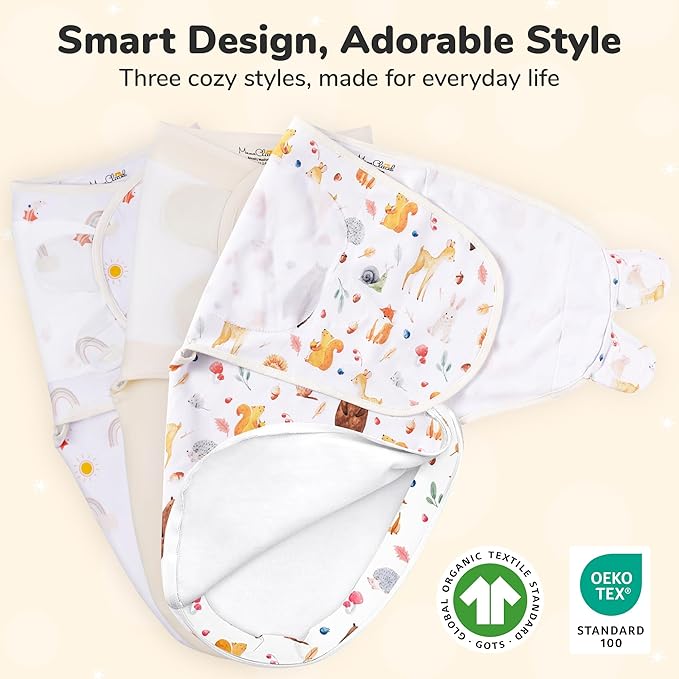 Mama Cheetah Baby Swaddle Blanket with Zipper, Newborn Swaddle Sack, Baby Swaddles Sleep Sack 0-3 Months, Baby Swaddle Wrap for Baby Boy & Girl, 3-Pack