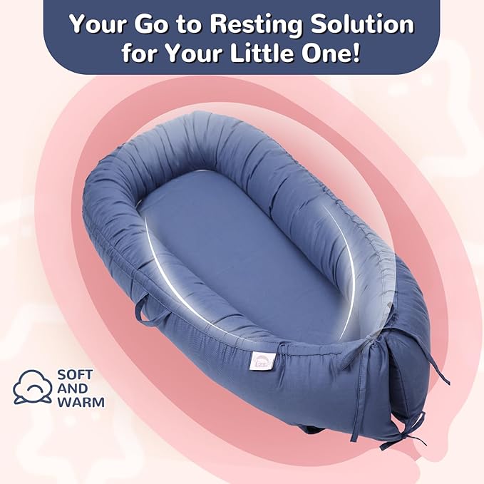 Baby Lounger, Infant Lounger for Newborn,Portable Baby Nest Cover Breathable & Soft, Newborn Essentials