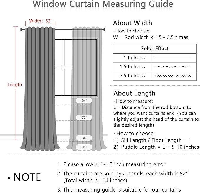 MYSKY HOME Total Blackout Curtains for Kids Bedroom Nursery Curtains 100% Light Block Doubled Curtains with Rainbow Pom Pom Sheer Window Drapes for Kitchen Room Darkening Back Tab Set of 2, 52 x 54 in