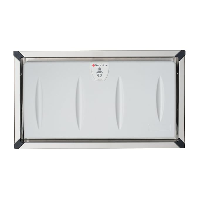 Foundations Classic Horizontal Mount Baby Diaper Changing Station for Commercial Restrooms, Recessed Design, Easy to Clean & Install, Meets All Safety Standards (5240259)