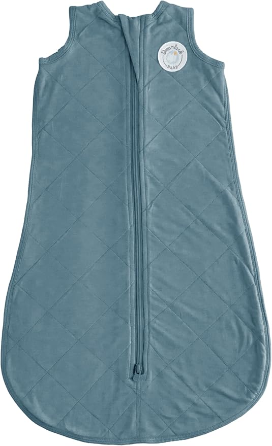 Dreamland Baby Lightweight Bamboo Viscose Sleep Sack (0-6 Months). 1.0 TOG Ultra Soft Blanket w/ 2-Way Zipper. 95% Viscose, 5% Spandex (Ocean). Mom-Owned US Business, Premium Materials