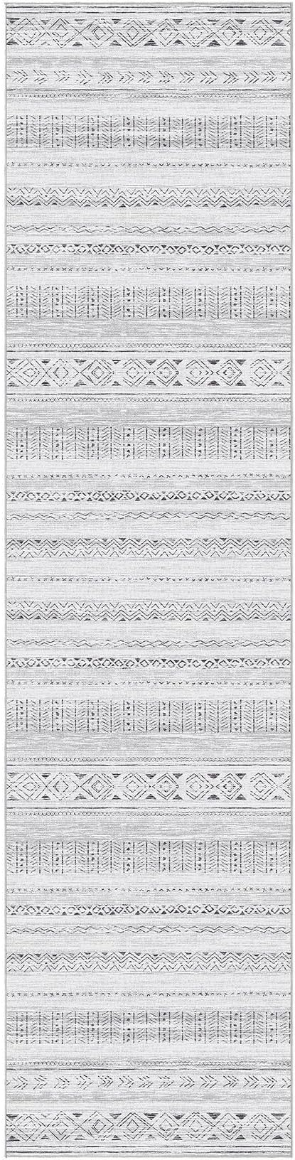 Area Rugs for Living Room Washable Living Room Rug Soft Neutral Indoor Floor Carpet Non-Slip Stain Resistant Modern Boho Rugs for Bedroom Dining Room Kids Room Nursery Office Home Dark Grey