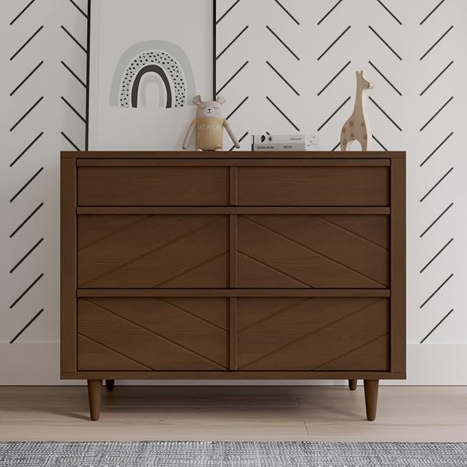Child Craft Surrey Hill Crib, Dresser and Chest Nursery Set, 3-Piece, Includes 4-in-1 Convertible Crib, Dresser, and Chest, Grows with Your Baby (Toasted Chestnut)