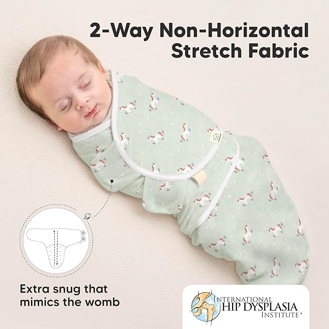 3-Pack Organic Baby Swaddle Sleep Sacks - Swaddles for Newborns, Infant 0-3 Months, Baby Girls, Boys, Soft & Snug Newborn Sleep Sack, Nursery Swaddling Blankets (Lunaris)