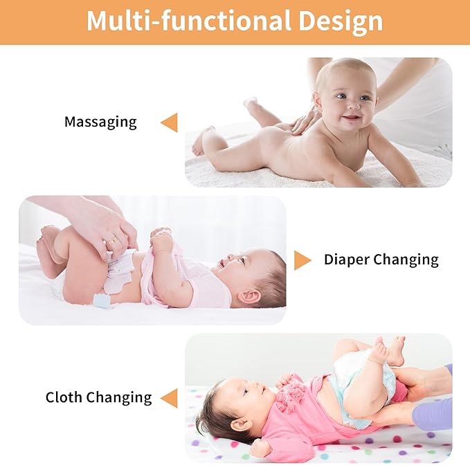 47.2" Beige Nursery Dresser with 4 Drawers and 1 Open Shelf Changing Table Dresser with Changing Table Top Diaper Changing Station with Storage for Nursery Children's Room