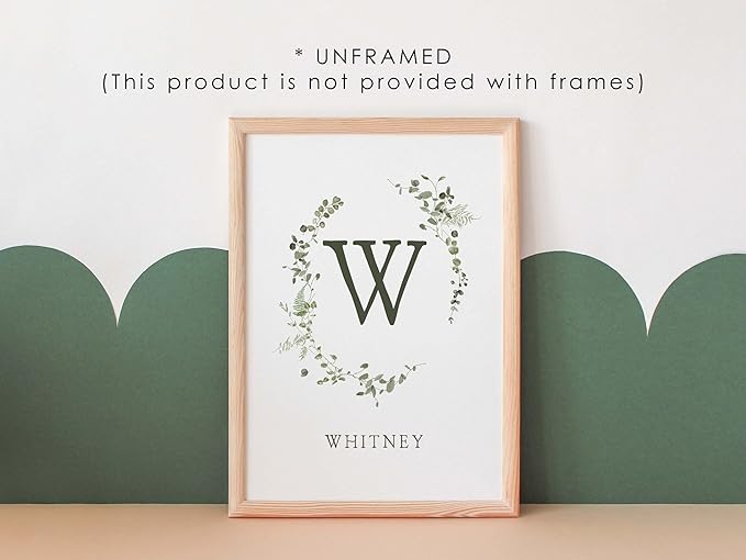Personalized Name Flower Nursery Wall Art Prints, Crib & Nursery décor, Newborn Baby Girl Gift Present, Floral Baby Girl Room Pictures, Poster For Baby And Kids (1 Print, Flower 4)