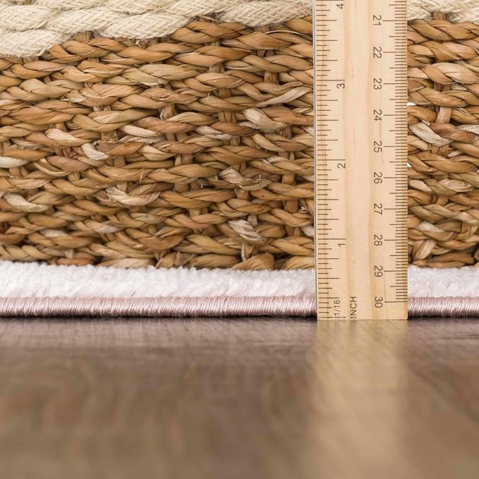 BoutiqueRugs Snead Traditional Area Rug - Pale Pink, Plum, Peach - 8'10" x 12'
