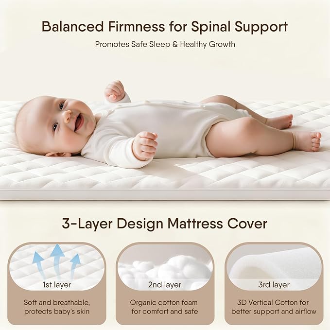 Bassinet Bedside Sleeper - All-Mesh Design, Portable Bedside Bassinet for Baby with Washable Mattress, 5 Adjustable Heights（Beige）
