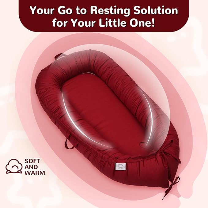 Baby Lounger, Infant Lounger for Newborn,Portable Baby Nest Cover Breathable & Soft, Newborn Essentials