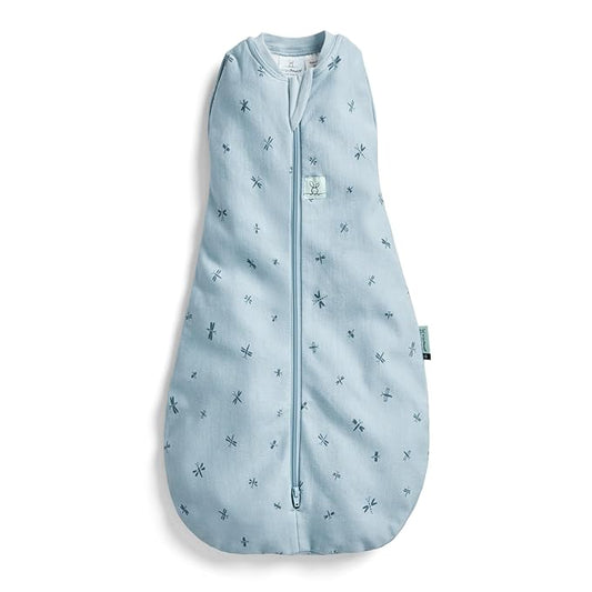 ergoPouch Cocoon Swaddle Sack 1.0 TOG - Baby Sleep Sack, Gentle Snug Fit Helps Calm Startle Reflex, Ideal for Arms In/Out Sleeping, Soft Breathable Fabric for Better Sleep (6-12 Months, Dragonflies)