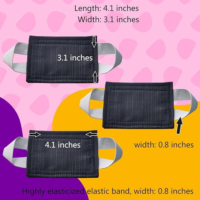 Door Silencer Padded Latch Cover, Quiet Door Closer Cushion to Reduce Slamming Noise for Baby, Nursery, Cloth Door Slam Silencer to Prevent Slamming (3 Pack, Dark Gray, 4.1 * 3.1 inches)