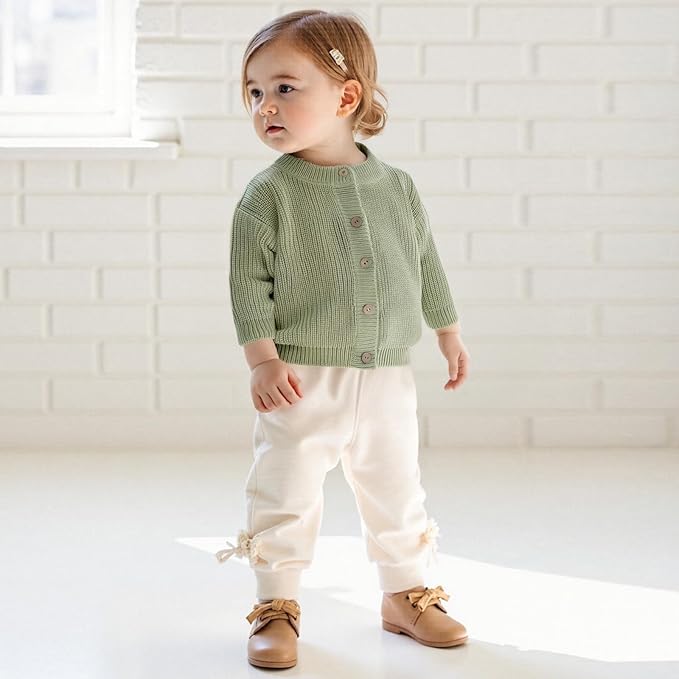 Newborn Baby Boy Girl Knit Sweater Cardigan Winter Warm Button Down Sweatshirt Top Outfit Cute Infant Fall Clothes