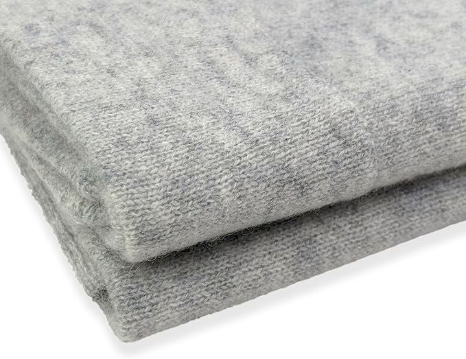 Jet&Bo BABY 100% Cashmere Baby Blanket Luxe Knit Design in Light Gray - 32" x 40" - Ultra Soft, Hypoallergenic & Temperature Regulating - Gift Box and Card Included