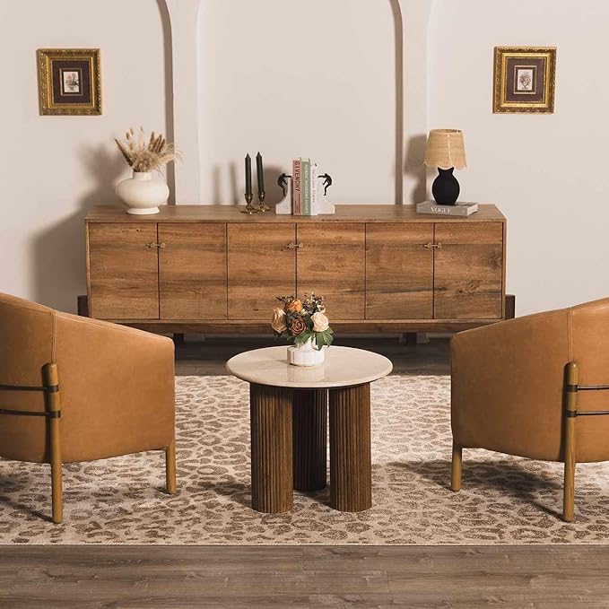 Hauteloom Bonhill Living Room, Bedroom Area Rug - Contemporary - Dark Brown, Medium Brown, Off White - 2'7" x 4'