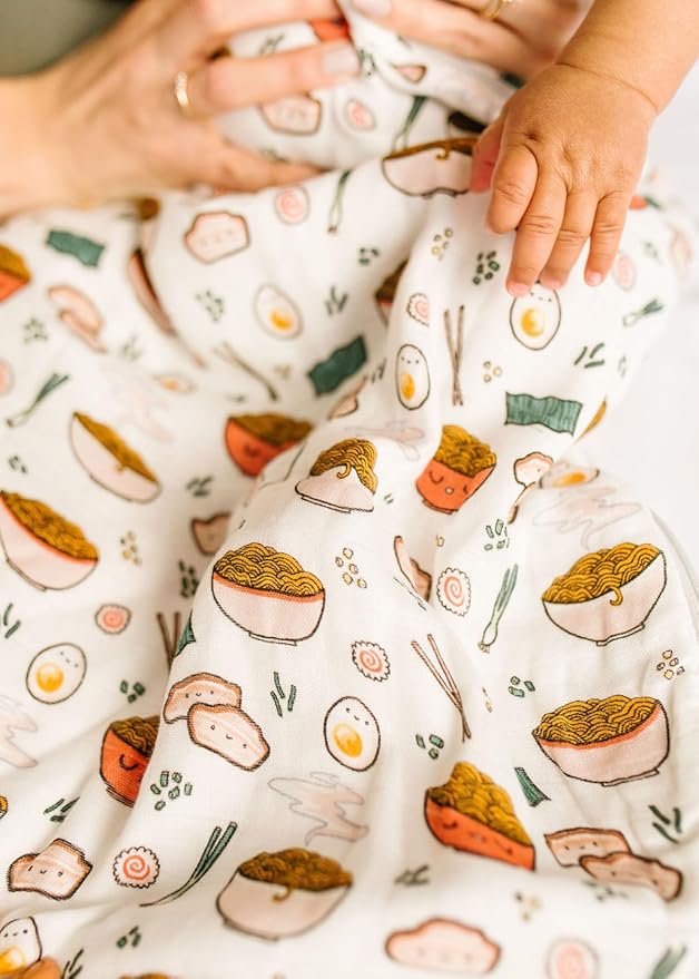 Loulou Lollipop Muslin Swaddle Blanket, Rayon/Cotton, Ramen, 18-24M