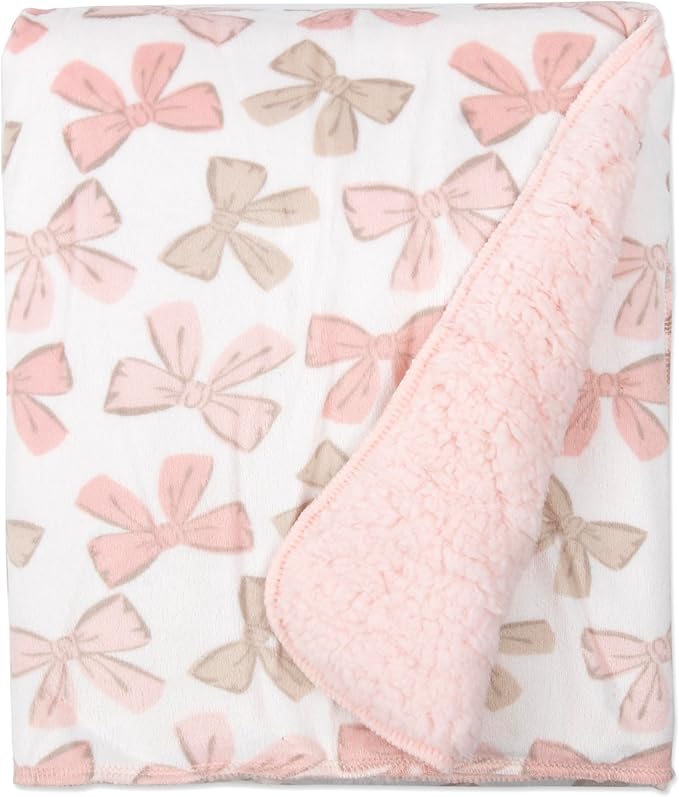 Baby Essentials Sherpa Fleece Baby Blanket 35x30 – Super Soft, Warm Reversible Baby Blankets for Newborns, Infants, Toddlers, and Nursery