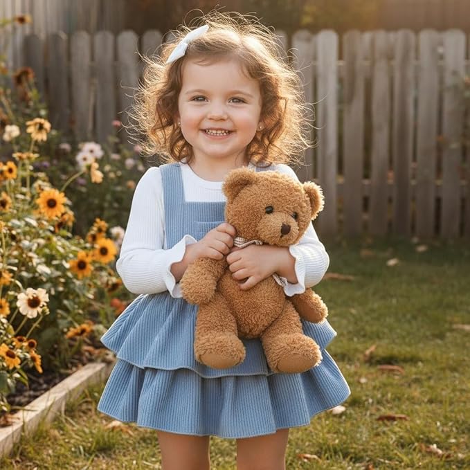 YOUNGER TREE Newborn Baby Girl Fall Winter Outfits Long Sleeve Romper Corduroy Overall Dress Infant Skirt Clothes Sets