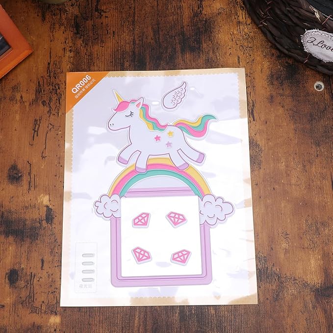 Luminous Unicorn Wall Sticker Creative Rainbow Switch Decal for Bedroom Playroom Home Decoration