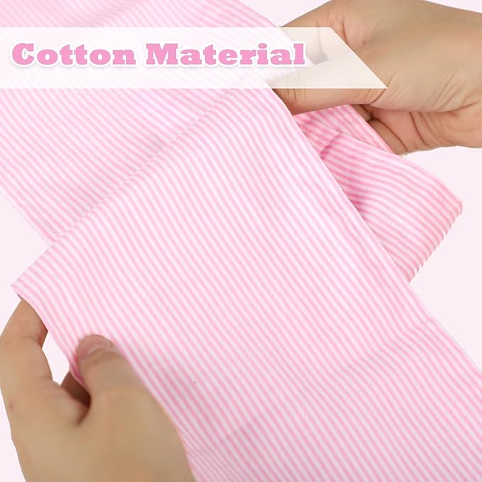 Newborn Swaddle Sash, Soft Cotton Bow Decorative Strap for Swaddles, Adorable Maternity Bow Sash, 70x5.5 Inch, Pink Stripes