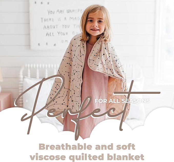 Nyte Nyte Baby - 1.0 TOG Soft Baby Quilted Blanket - Lightweight and Breathable, Ideal for Newborns and Toddlers, 30" x 40", Machine Washable, Beige