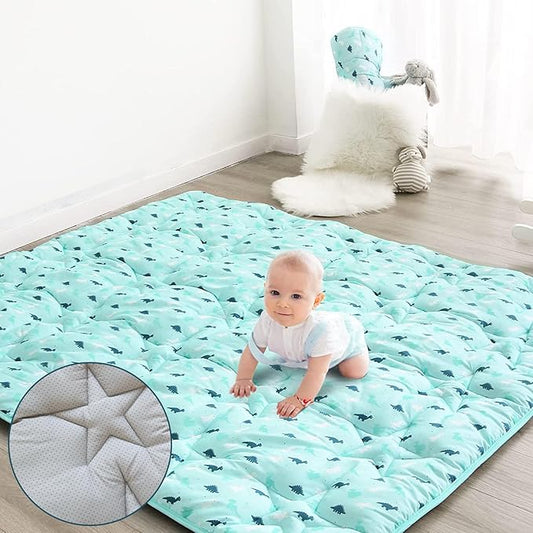 SPRINGSPIRIT Baby Play Mat for 71'' x 59'' Playpen, Large & Thick Baby Mat for Floor, Playmat for Babies and Toddlers, Non Slip Crawling Mat for Playpen, Easy Clean Foam Play Mat, Dinosaur