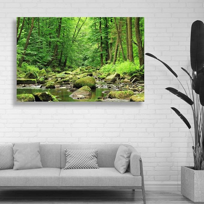 SIGNWIN-Canvas Wall Art-Sunshine in The Forest -Canvas Prints Home Artwork Decoration for Living Room,Bedroom - 24x36 inches