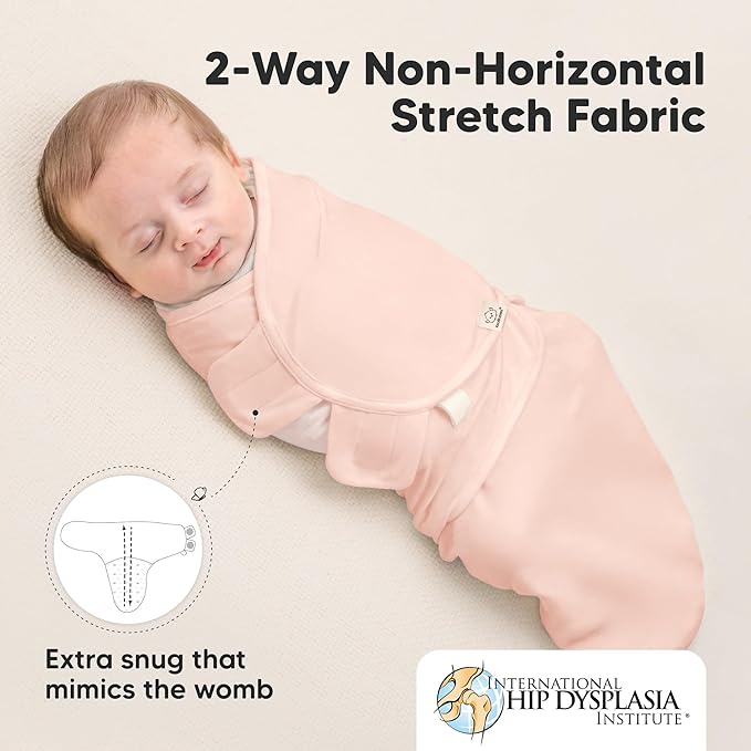 3-Pack Organic Baby Swaddle Sleep Sacks - Swaddles for Newborns, Infant 0-3 Months, Baby Girls, Boys, Soft & Snug Newborn Sleep Sack, Nursery Swaddling Blankets (Angelic, XS)