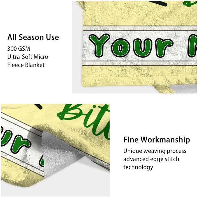 Custom Pickle Throw Blanket for Teen - 50x60 Inches Throw Size - Soft Fluffy Cozy Blankets Gift - Beige Novelty Blanket Throws for Living Room Decorative
