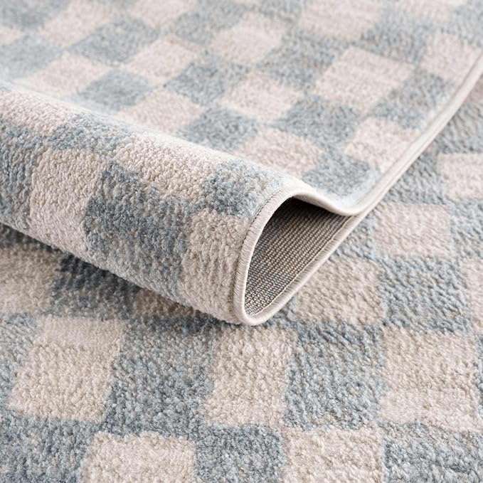 Hauteloom Benjy Living Room, Bedroom Area Rug - Contemporary - Cream, Silver Blue - 2' x 3'