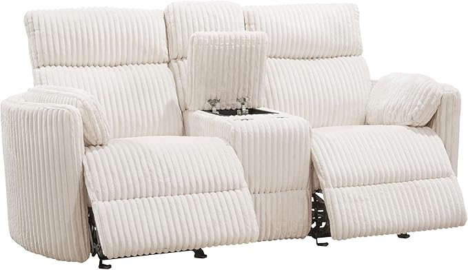 Parker Living Radius - Mega Ivory Power Glider Reclining Console Loveseat