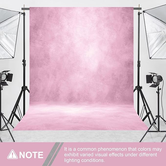 Abstract Professional Photography Backdrop for Portrait Photo Props Booth Background Photoshoot Studio with Polyester Fabric Roller Pocket on Top (8x10ft,Light Pink,No Stand)